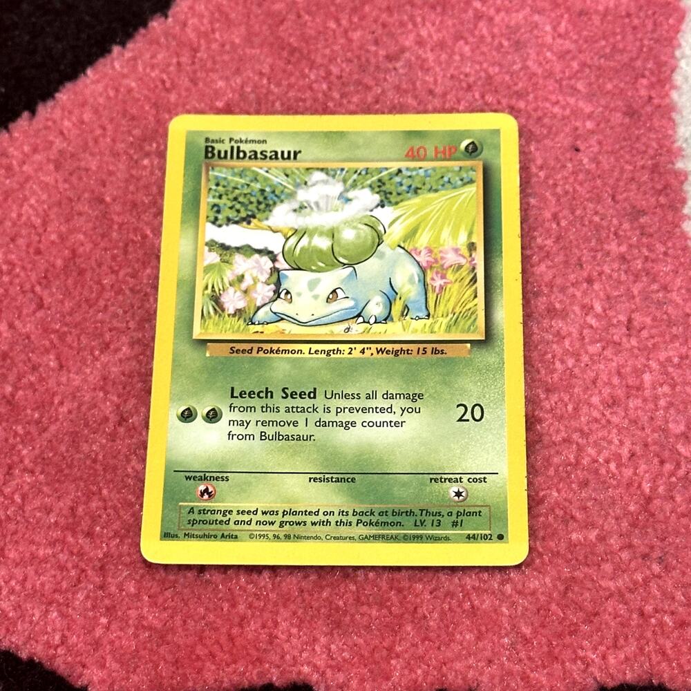 Bulbasaur #44 – Pokémon Base Set – As Pictured